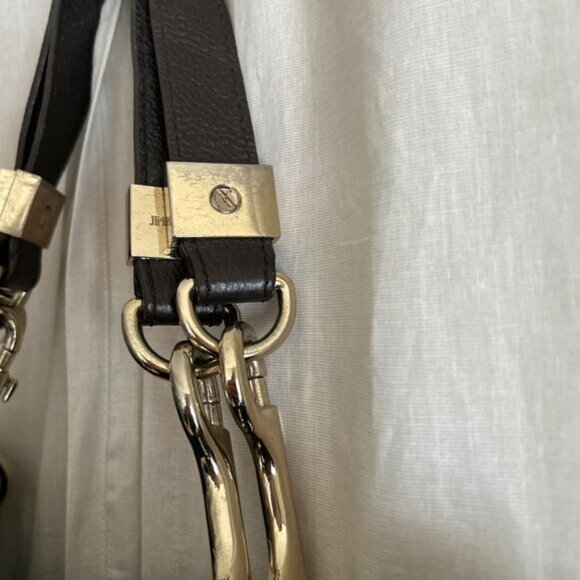 JIMMY CHOO Shoulder Bag snake print black Leather bag medium double straps - Picture 15 of 15